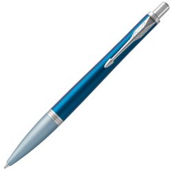 Ручка шариковая PARKER "Urban Premium Dark Blue CT", корпус темно-синий, хромированные детали, синяя, 1931565