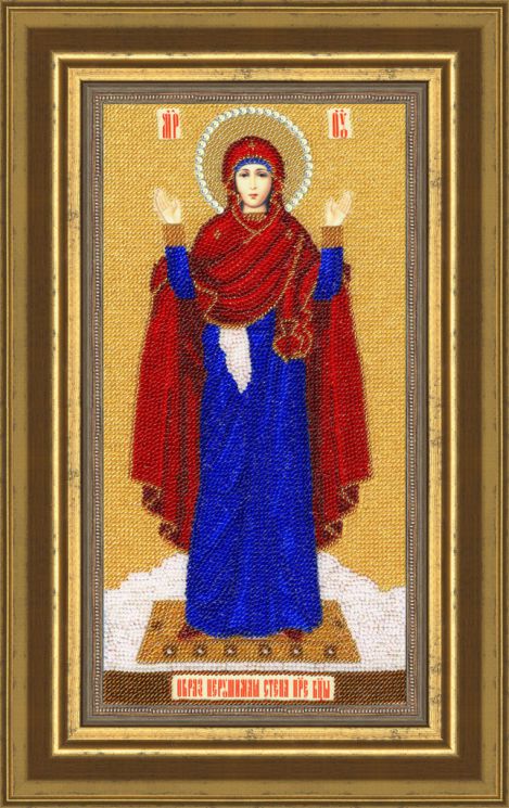 РТ-085 Набор для вышивания Золотое Руно "Образ Божией Матери "Нерушимая стена"