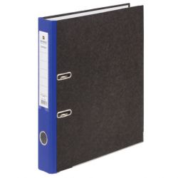 Папка-регистратор BRAUBERG, мраморное покрытие, А4 +, содержание, 50 мм, синий корешок, 221982